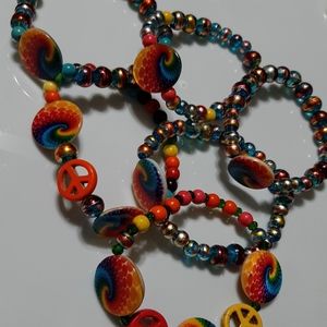 Tie Dye Bracelet Stack